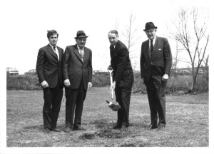 Groundbreaking in Cockeysville (from left to right) George “Mitch” Riepe, Jr., Bill Cogswell, George Riepe, Sr., Clem Shinnick